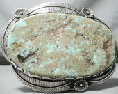 One Of Biggest Vintage Native American Navajo Royston Turquoise Sterling Silver Buckle Ever Made - Make An Offer