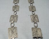 Detailed Vintage Native American Navajo Sterling Silver Intricate Concho Belt Old - Make An Offer
