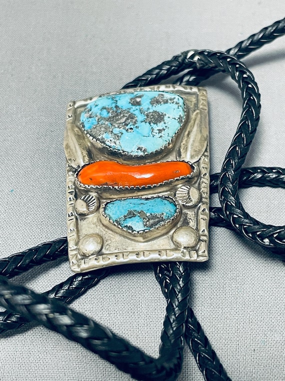 Incredible Vintage Native American Zuni Carved Turquoise Sterling Silver Ring Incredible Vintage Native American Zuni Carved Turquoise Sterling Silver Ring