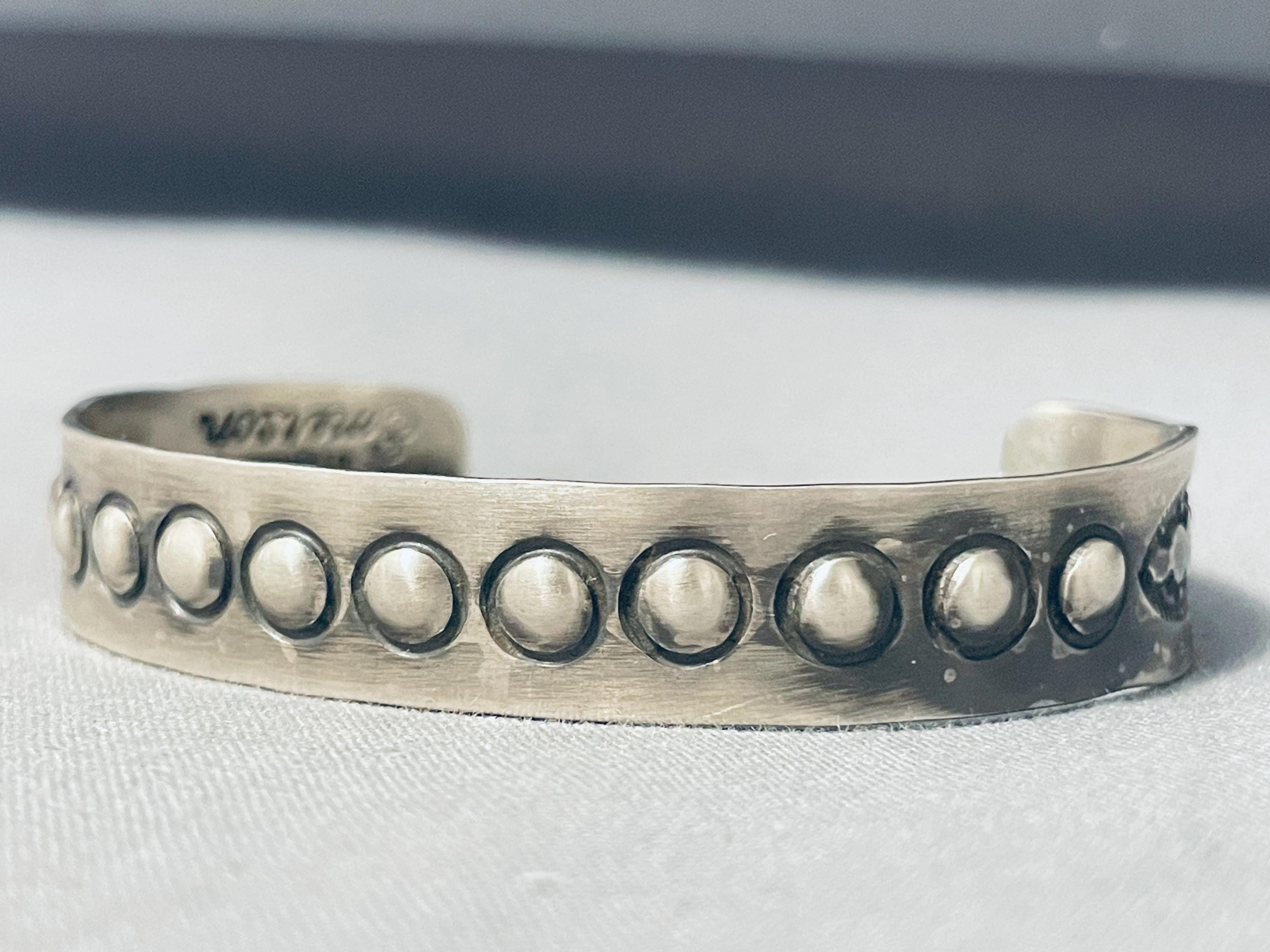 Fantastic Native American Navajo Signed Sterling Silver Emerson