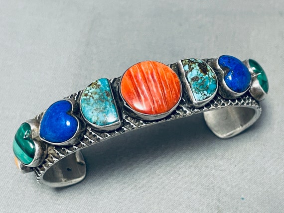 Heavy Thick Vintage Native American Navajo Rounded Lapis Sterling Silver Necklace Old Heavy Thick Vintage Native American Navajo Rounded Lapis Sterling Silver Necklace Old