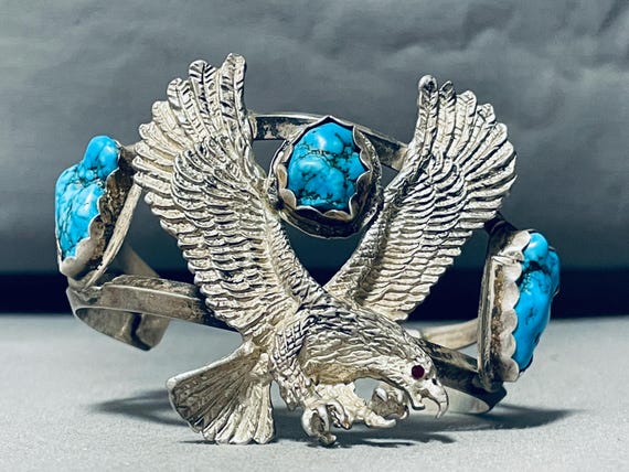 Intricacy Galore! Vintage Navajo Turquoise Sterling Native American Jewelry Silver Bracelet Intricacy Galore! Vintage Navajo Turquoise Sterling Native American Jewelry Silver Bracelet