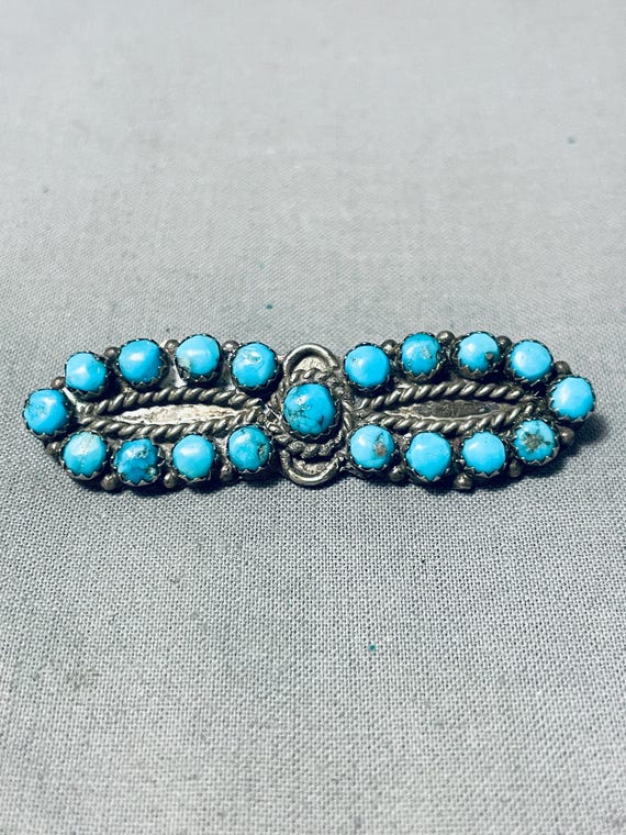 One Of The Most Unique Vintage Native American Navajo #8 Turquoise Sterling Silver Ring One Of The Most Unique Vintage Native American Navajo #8 Turquoise Sterling Silver Ring