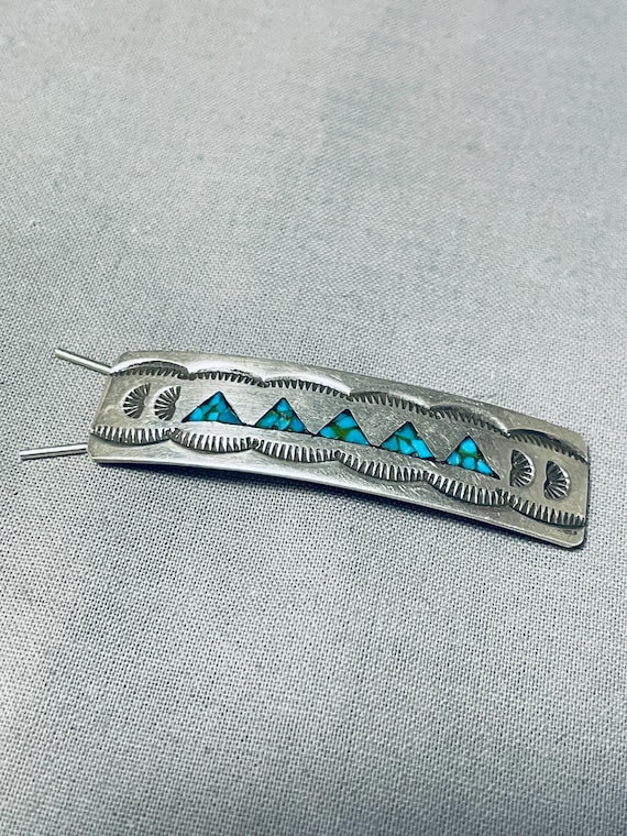 Sensational Native American Navajo Damale Turquoise Sterling Silver Stars Bracelet Sensational Native American Navajo Damale Turquoise Sterling Silver Stars Bracelet