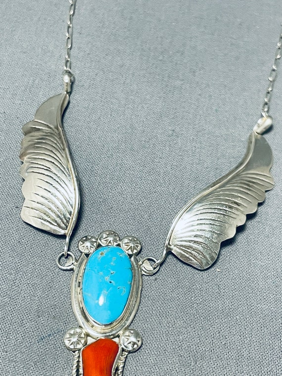 Marvelous Vintage Native American Navajo Blue Gem… - image 4