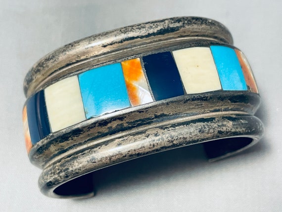 Repoussed Galore Vintage Navajo Ron Willie Sterling Native American Jewelry Silver Bracelet Repoussed Galore Vintage Navajo Ron Willie Sterling Native American Jewelry Silver Bracelet