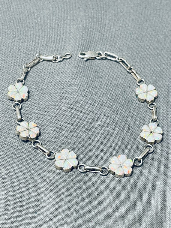 Intricate Vintage Native American Zuni Synth Opal Sterling Silver Necklace Set Intricate Vintage Native American Zuni Synth Opal Sterling Silver Necklace Set