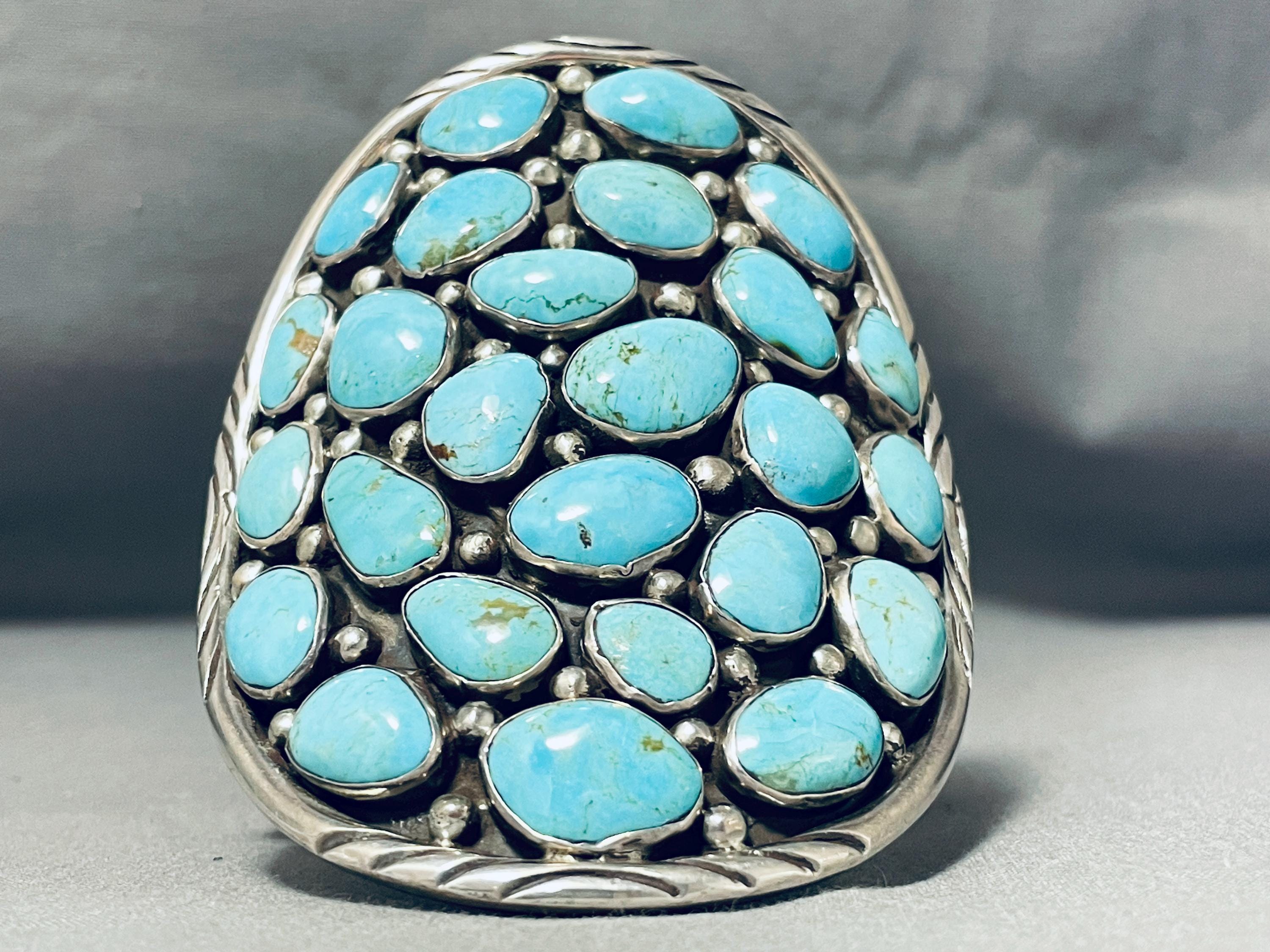 Museum 156 Gram Vintage Native American Navajo Turquoise Sterling