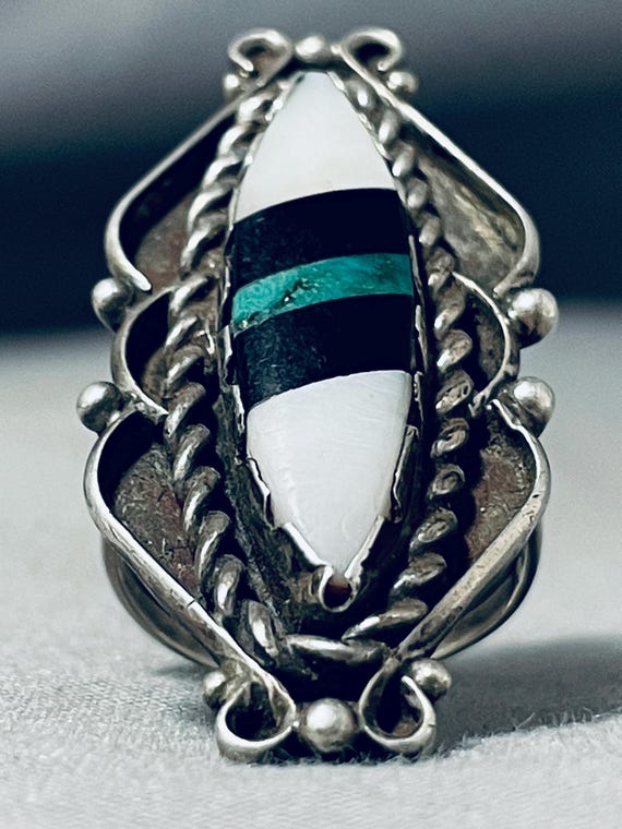 Opulent Vintage Native American Navajo #8 Turquoise Sterling Silver Bracelet Opulent Vintage Native American Navajo #8 Turquoise Sterling Silver Bracelet