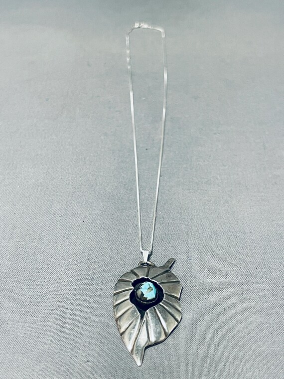Distinctive Vintage Native American Navajo Pilot Mountain Sterling Silver Shadowbox Necklace Old Distinctive Vintage Native American Navajo Pilot Mountain Sterling Silver Shadowbox Necklace Old
