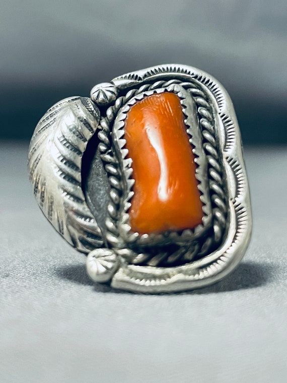 Marvelous Vintage Native American Navajo Coral St… - image 1