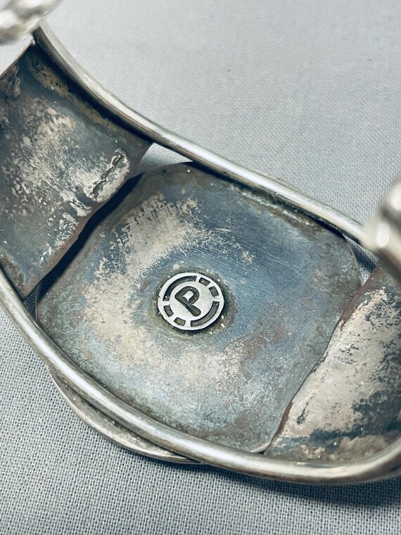 Whirlwind Vintage Native American Navajo #8 Turquoise Sterling Silver Bracelet Whirlwind Vintage Native American Navajo #8 Turquoise Sterling Silver Bracelet