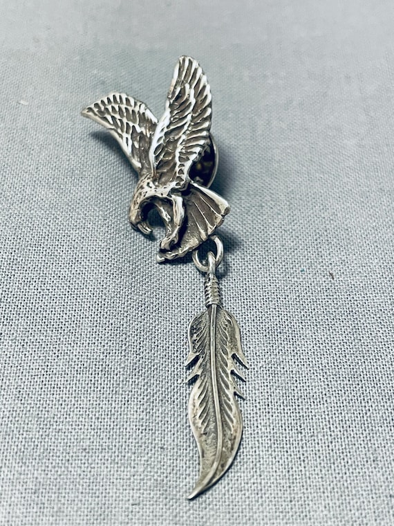 Marvelous Vintage Native American Navajo Sterling Silver Pin Marvelous Vintage Native American Navajo Sterling Silver Pin