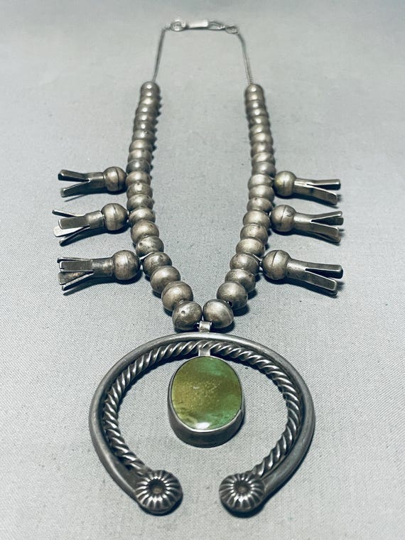 Dropdead Fab Vintage Native American Navajo Blue Turquoise Sterling Silver Necklace Dropdead Fab Vintage Native American Navajo Blue Turquoise Sterling Silver Necklace