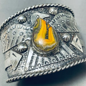 Heavy 77 Gram Southwest Jasper Sterling Silver Thunderbird Bracelet Cuff Heavy 77 Gram Southwest Jasper Sterling Silver Thunderbird Bracelet Cuff