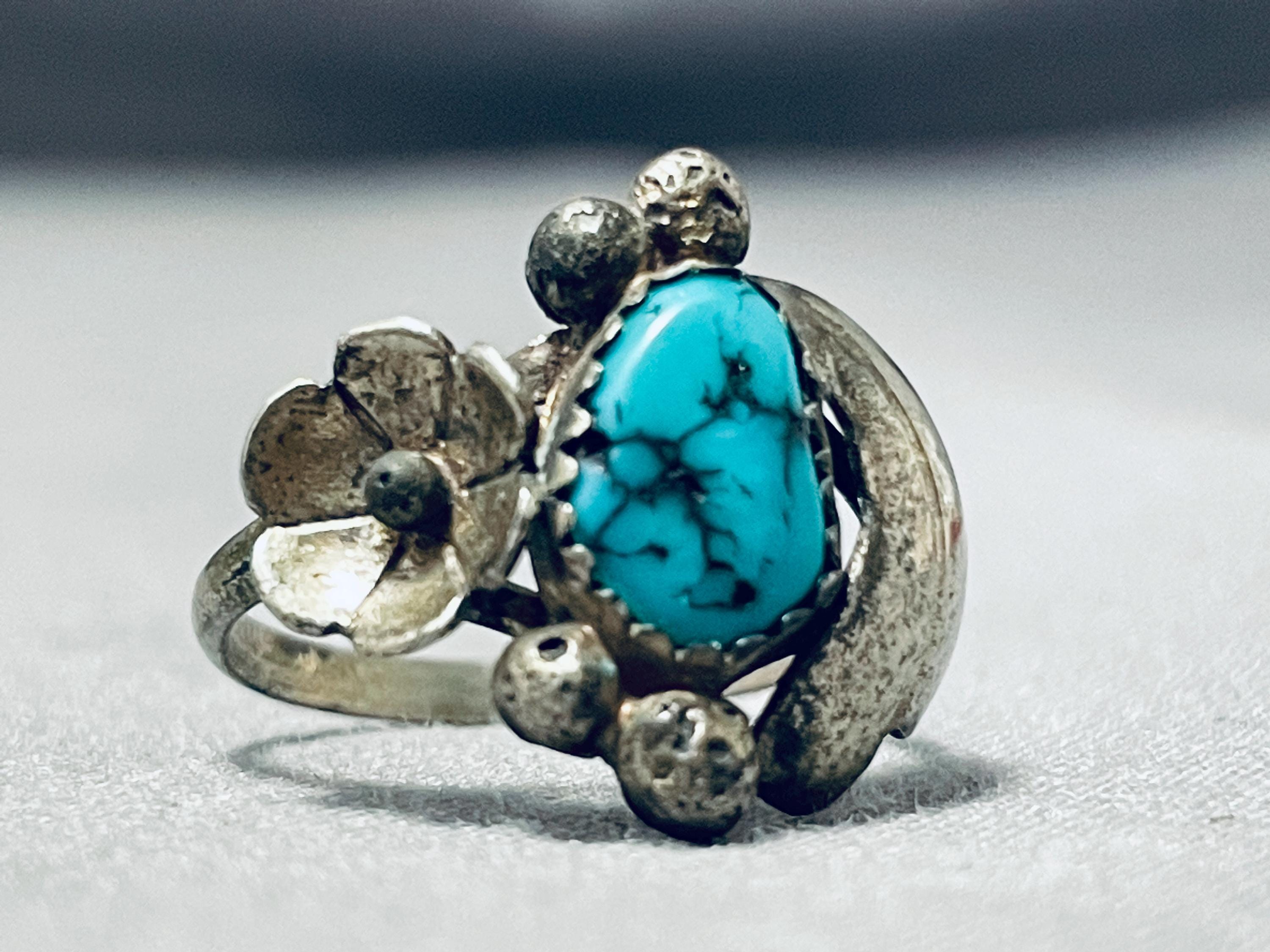 表情豊かなヴィンテージ ネイティブアメリカン ナバホ キングマン