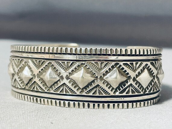 Dynamic More Rare Choctaw Sterling Silver Bracele… - image 5