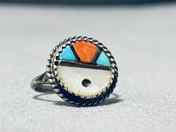 Very Old Vintage Native American Zuni Turquoise C… - image 3