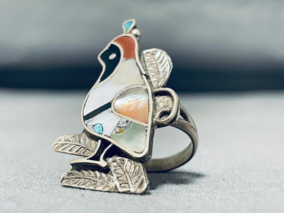 Colossal 3' Diameter Vintage Native American Zuni Turquoise Sterling Silver Inlay Pin Old Colossal 3' Diameter Vintage Native American Zuni Turquoise Sterling Silver Inlay Pin Old
