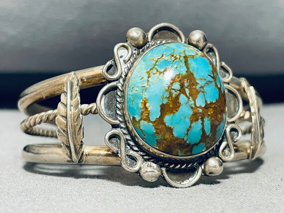 The Best Native American Navajo Bulbous Turquoise Sterling Silver Bracelet The Best Native American Navajo Bulbous Turquoise Sterling Silver Bracelet