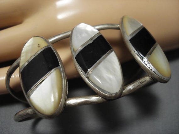 Wonderful Vintage Native American Navajo Sterling… - image 7