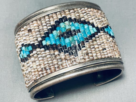 Plethora Of Shells Vintage Navajo Sterling Silver Native American Bracelet Old Plethora Of Shells Vintage Navajo Sterling Silver Native American Bracelet Old