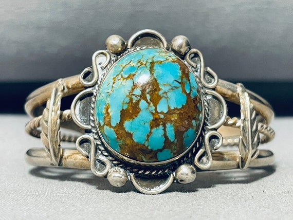 The Best Native American Navajo Bulbous Turquoise Sterling Silver Bracelet The Best Native American Navajo Bulbous Turquoise Sterling Silver Bracelet