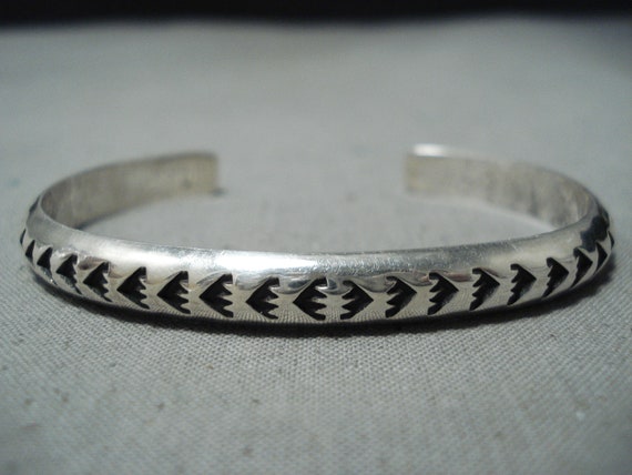 Fabulous Sunny Reeves Navajo Sterling Silver Brac… - image 1