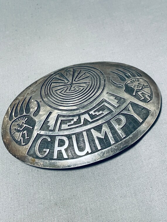 Grumpy!! :) Vintage Native American Hopi Sterling… - image 2