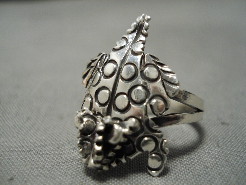 Important Navajo Horned Toad Sterling Silver Native American Ring