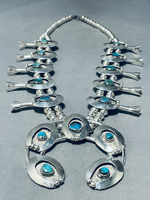 Dropdead Fab Vintage Native American Zuni Turquoise Cluster Sterling Silver Bracelet Old Dropdead Fab Vintage Native American Zuni Turquoise Cluster Sterling Silver Bracelet Old