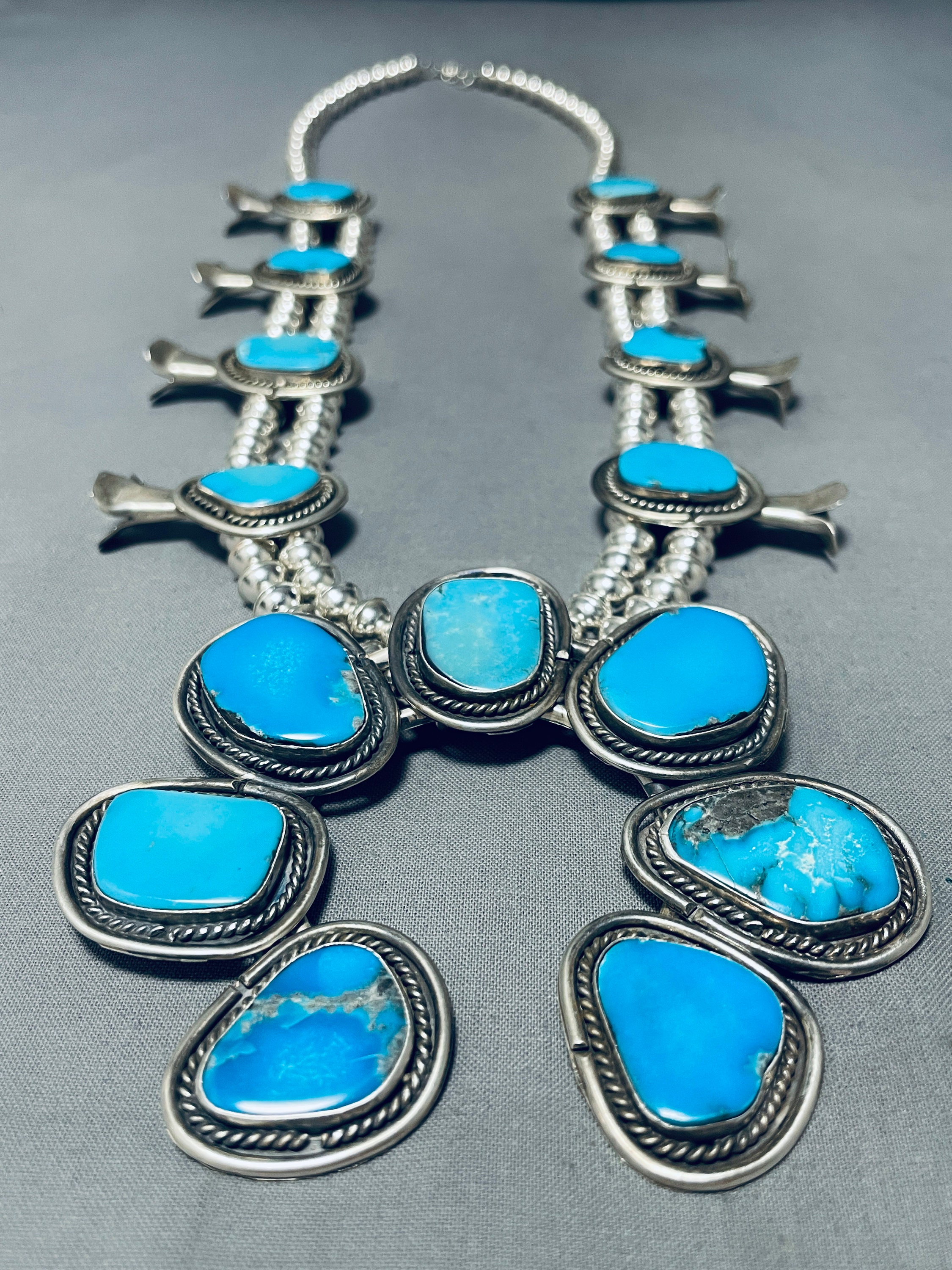 Turquoise Squash Blossom Necklace Set – Ooh La Luxe