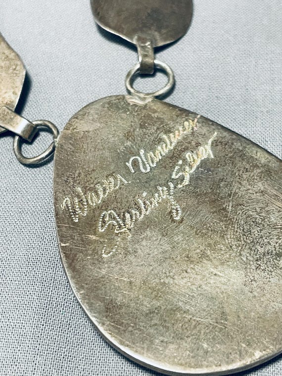 Important Walt Vandever Vintage Native American Navajo Sterling Silver Necklace Important Walt Vandever Vintage Native American Navajo Sterling Silver Necklace