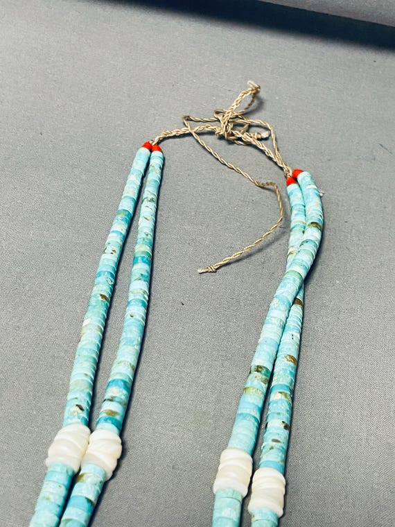 Native American Opulent Vintage Santo Domingo Turquoise Heishi Necklace Old Native American Opulent Vintage Santo Domingo Turquoise Heishi Necklace Old
