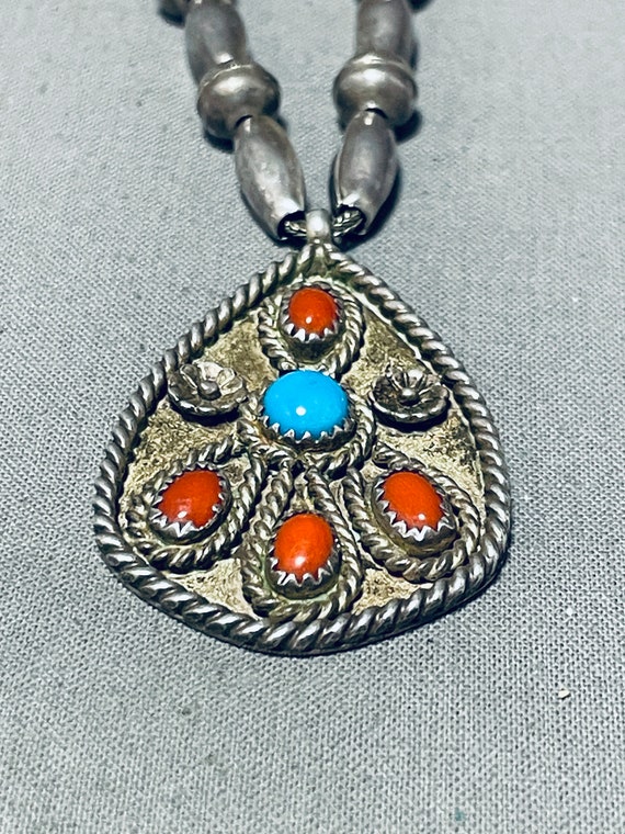 Amazing Vintage Native American Navajo Turquoise … - image 2