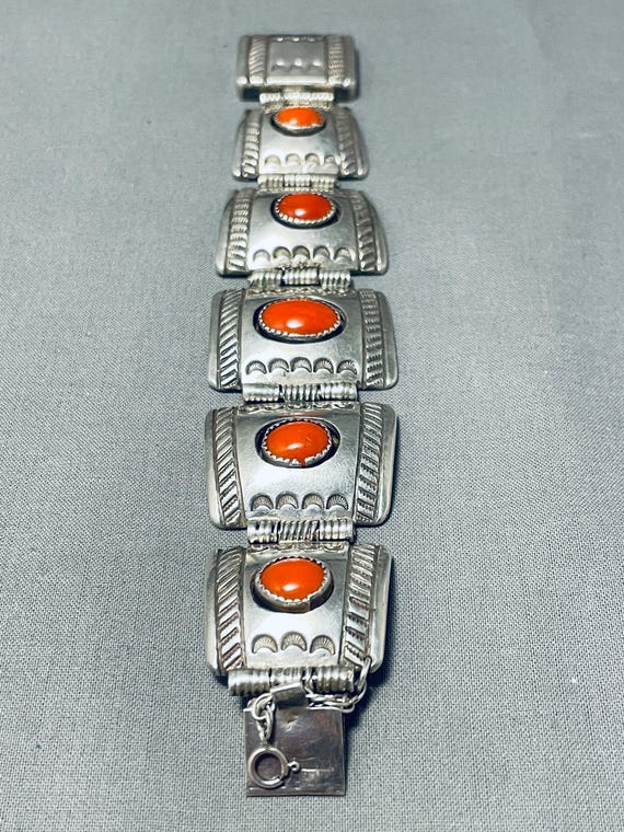 One Of Best Vintage Native American Navajo Carico Lake Turquoise Coral Sterling Silve Rbracelet One Of Best Vintage Native American Navajo Carico Lake Turquoise Coral Sterling Silve Rbracelet