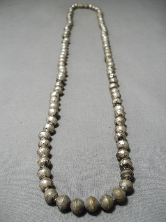 Rare Longer 30 Inch Vintage Native American Navajo Royston Turquoise Sterling Silver Necklace Rare Longer 30 Inch Vintage Native American Navajo Royston Turquoise Sterling Silver Necklace
