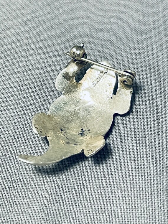 One Of A Kind Native American Navajo Sterling Silver Toad Pin One Of A Kind Native American Navajo Sterling Silver Toad Pin