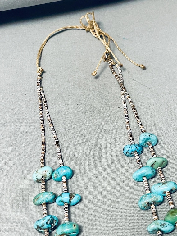 128 Gram Vintage Native American Navajo Chunky Turquoise Heishi Necklace 128 Gram Vintage Native American Navajo Chunky Turquoise Heishi Necklace