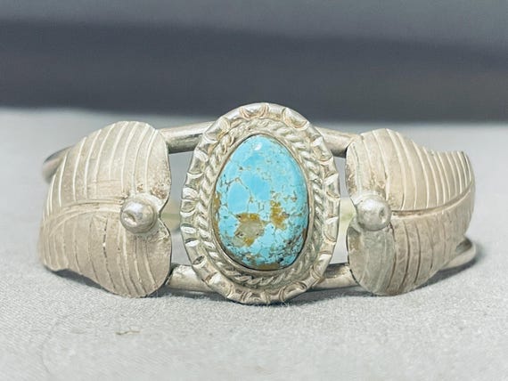 Marvelous Vintage Native American Navajo #8 Turquoise Sterling Silver Ring Marvelous Vintage Native American Navajo #8 Turquoise Sterling Silver Ring