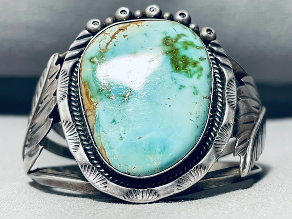 Gasp! Very Old Vintage Native American Navajo Royston Turquoise Sterling Silver Bracelet Gasp! Very Old Vintage Native American Navajo Royston Turquoise Sterling Silver Bracelet