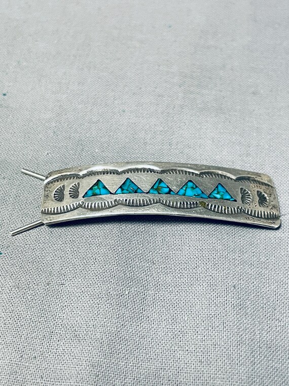 Lovely Vintage Native American Navajo Turquoise Sterling Silver Burette Lovely Vintage Native American Navajo Turquoise Sterling Silver Burette