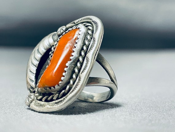 Marvelous Vintage Native American Navajo Coral St… - image 4