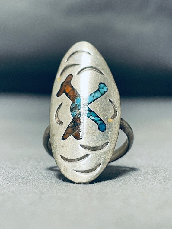 Rare Brick Inlay!! Vintage Native American Navajo Turquoise Coral Sterling Silver Bracelet Cuff Rare Brick Inlay!! Vintage Native American Navajo Turquoise Coral Sterling Silver Bracelet Cuff