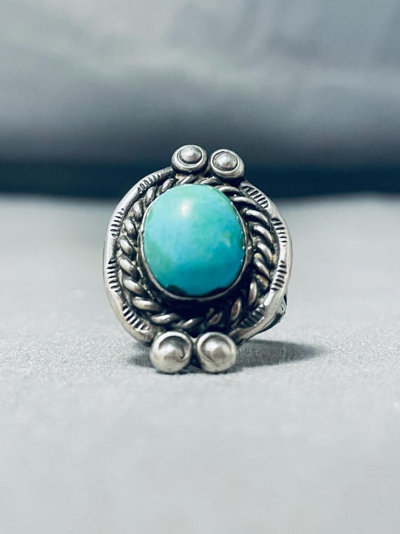 Sensational Native American Navajo Jet Stone Sterling Silver Ring Sensational Native American Navajo Jet Stone Sterling Silver Ring