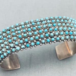Snake Eyes Of Turquoise Vintage Navajo Sterling Silver Bracelet Cuff - Make An Offer!