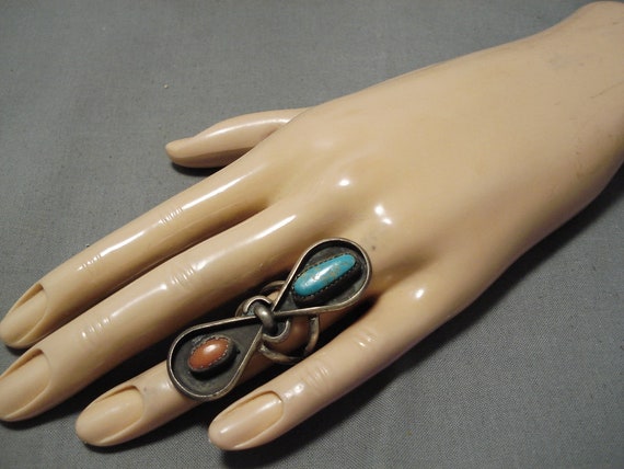 Amazing Vintage Native American Navajo Turquoise … - image 6