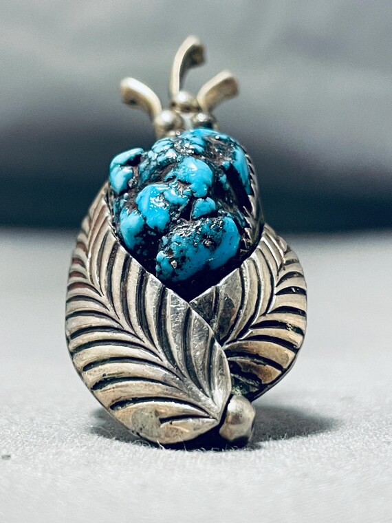 Authentic Vintage Native American Hopi Jesse Monongye Turquoise Sterling Silver Bracelet Authentic Vintage Native American Hopi Jesse Monongye Turquoise Sterling Silver Bracelet