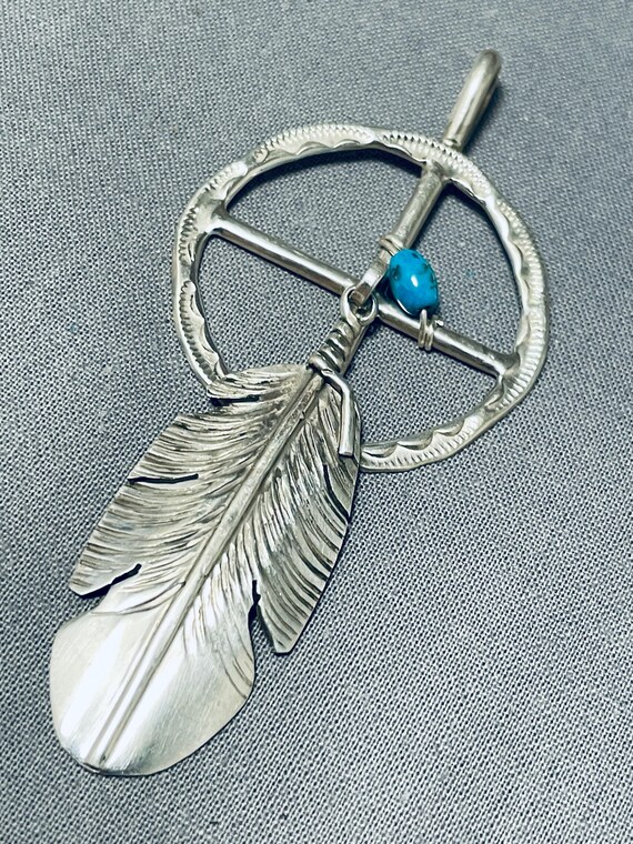 Ben Begaye (d.) Native American Navajo Coral Sterling Silver Dreamcatcher Pendant Ben Begaye (d.) Native American Navajo Coral Sterling Silver Dreamcatcher Pendant