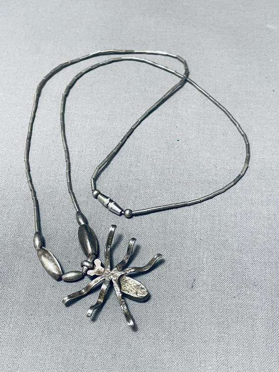 Detailed!! Vintage Native American Navajo Spider Turquoise Sterling Silver Waving Bracelet Detailed!! Vintage Native American Navajo Spider Turquoise Sterling Silver Waving Bracelet